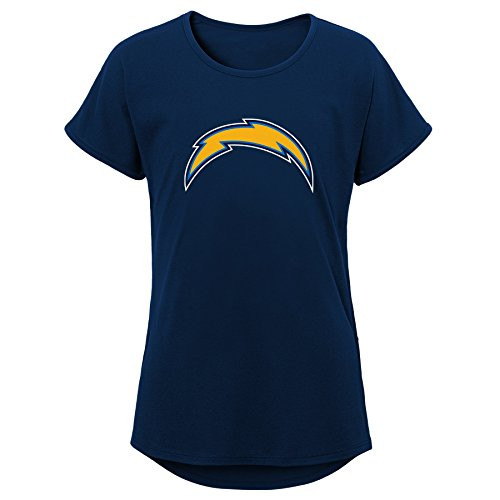 NFL Girls Outerstuff Los Angeles Chargers Primary Logo Short Sleeve Dolman Tee, Navy, Youth X-Large(16) NFL Girls Outerstuff Los Angeles Chargers Primary Logo Short Sleeve Dolman Tee, Navy, Youth X-Large(16)