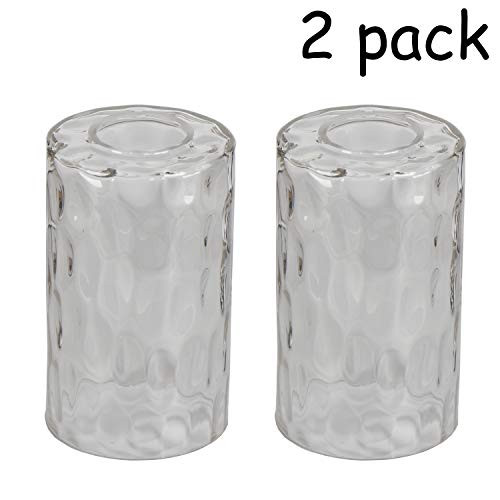 XIDING Clear Hammered Glass Shade Replacement Glass, Classic Style Highly Transparent Pendant Lamp Shades, Wall Sconces Accessory Shade