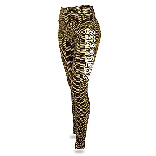 Zubaz NFL Los Angeles Chargers Female NFL Printed Mesh Leggings, Navy/Gold, Small
