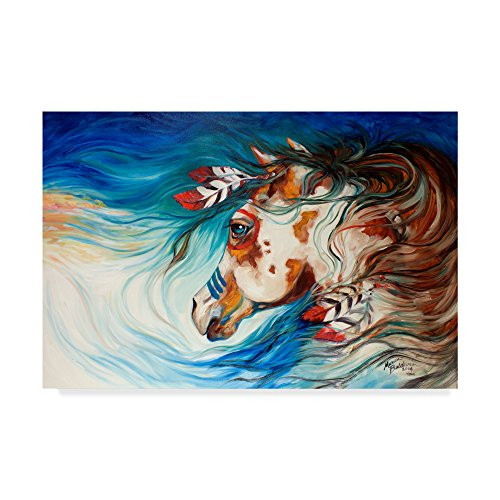 Trademark Fine Art The Drifter Indian War Horse by Marcia Baldwin Fine Art, 12" x 19", Multicolor