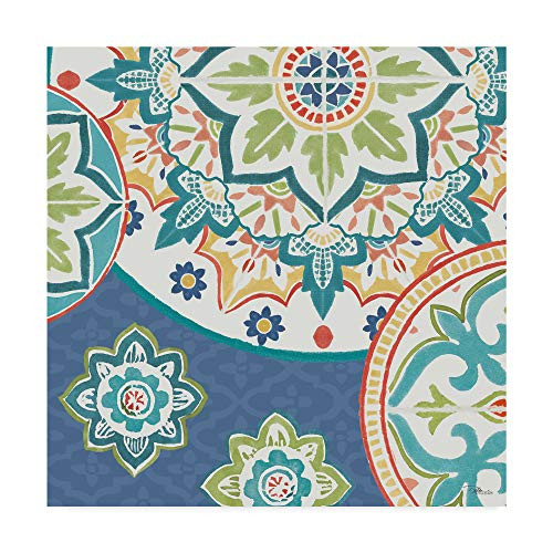 Trademark Fine Art Colorful Journey II Blue by Pela Studio, 14x14-Inch Fine Art, Multicolor Trademark Fine Art Colorful Journey II Blue by Pela Studio, 14x14-Inch Fine Art, Multicolor