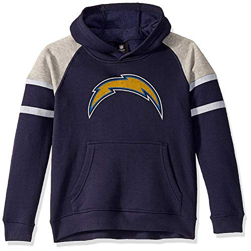OuterStuff NFL Boys Youth 8-20 Team Color Primary Logo Linebacker 2.0 Raglan Pullover Fleece Hoodie Sweatshirt (Los Angeles Chargers, Youth Small 8) OuterStuff NFL Boys Youth 8-20 Team Color Primary Logo Linebacker 2.0 Raglan Pullover Fleece Hoodie Sweatshirt (Los Angeles Chargers, Youth Small 8)