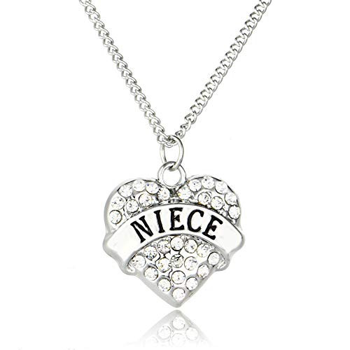 Niece Gifts Heart Pendant Necklace Niece Jewelry Graduation Birthday Christmas Gifts for Niece from Aunt Uncle