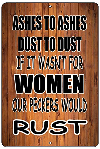 Rogue River Tactical Funny Sarcastic Metal Tin Sign Wall Decor Man Cave Bar Ashes to Ashes Dust to Dust