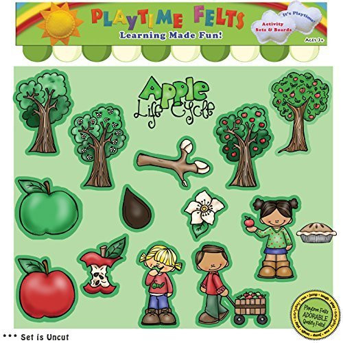 Apple Life Cycle Felt Figures for Flannel Board - Uncut