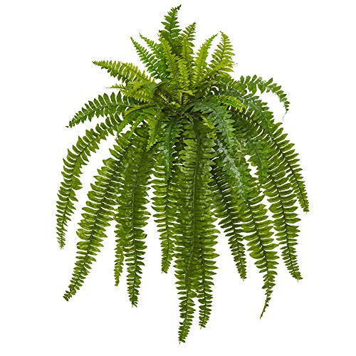 Nearly Natural 35 Boston Fern Artificial (Set of 2) Silk Plants Green