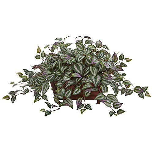 Nearly Natural Wandering Jew Artificial Decorative Planter Silk Plants Green