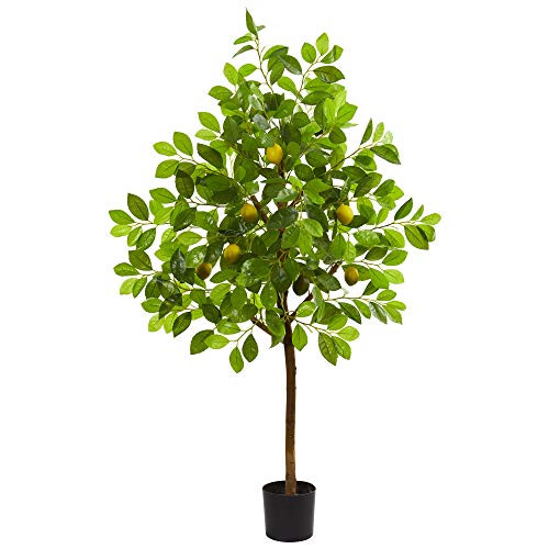Nearly Natural 4 Lemon Artificial Silk Trees Green