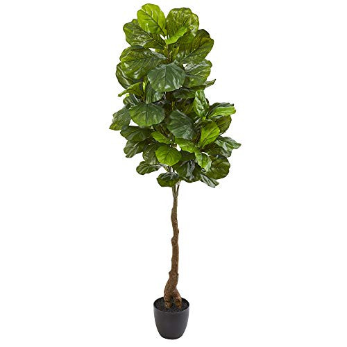 Nearly Natural 64 Fiddle Leaf Artificial (Real Touch) Silk Trees Green