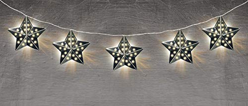 Amscan 242666 Party 5 3/8 Ft LED String Lights - Battery Operated - Metal Star Design - 1 piece