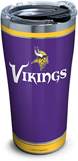 Tervis 1324235 NFL Minnesota Vikings - Touchdown Stainless Steel Insulated Tumbler with Clear and Black Hammer Lid, 20 oz, Silver Tervis 1324235 NFL Minnesota Vikings - Touchdown Stainless Steel Insulated Tumbler with Clear and Black Hammer Lid, 20 oz, Silver