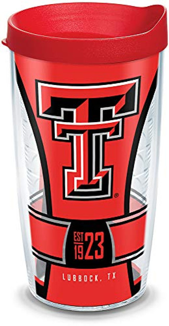 Tervis Texas Tech Raiders Spirit Insulated Tumbler with Wrap and Red Travel Lid, 16 oz, Clear Tervis Texas Tech Raiders Spirit Insulated Tumbler with Wrap and Red Travel Lid, 16 oz, Clear