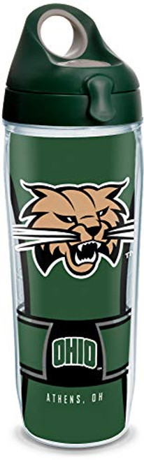 Tervis Ohio Bobcats Spirit Insulated Tumbler with Wrap and Hunter Green with Gray Lid, 24 oz, Clear Tervis Ohio Bobcats Spirit Insulated Tumbler with Wrap and Hunter Green with Gray Lid, 24 oz, Clear