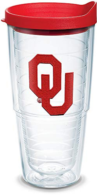 Tervis 1328465 Oklahoma Sooners Logo Insulated Tumbler with Emblem and Red Lid, 24oz, Clear Tervis 1328465 Oklahoma Sooners Logo Insulated Tumbler with Emblem and Red Lid, 24oz, Clear