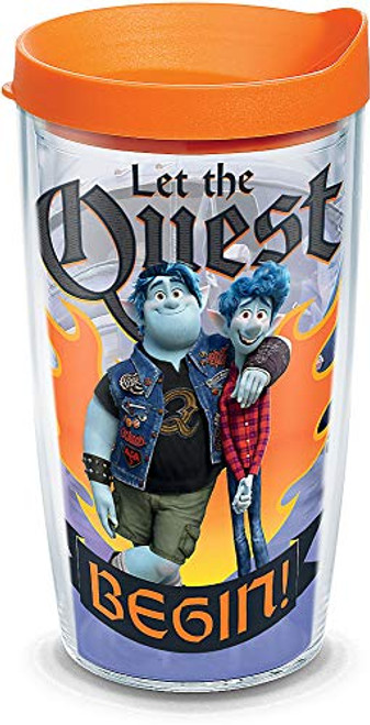Tervis 1343232 Disney - Onward Quest Insulated Tumbler with Wrap and Orange Lid, 16oz, Clear Tervis 1343232 Disney - Onward Quest Insulated Tumbler with Wrap and Orange Lid, 16oz, Clear