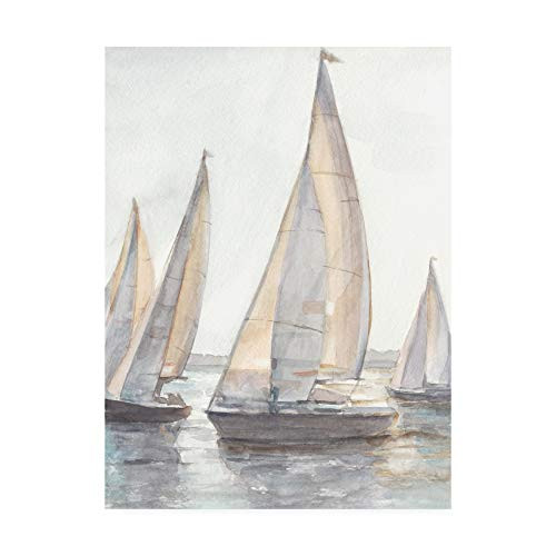 Trademark Fine Art Plain Air Sailboats I by Ethan Harper, 14x19 Trademark Fine Art Plain Air Sailboats I by Ethan Harper, 14x19