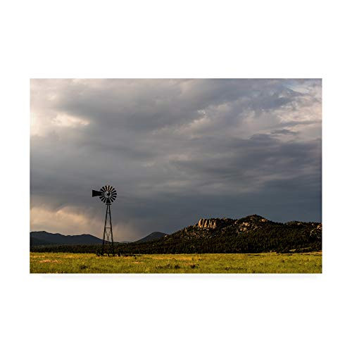 Trademark Fine Art Windmill 5 Mountains by Dan Ballard, 12x19
