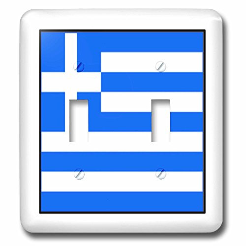 3dRose lsp_80967_2 Photo of Greece Flag Button Double Toggle Switch