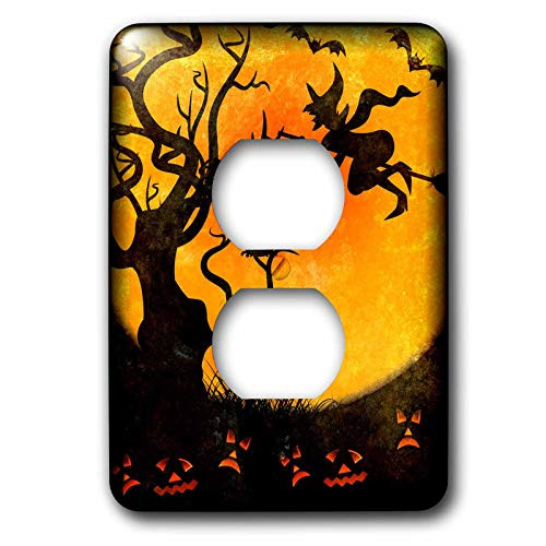 3dRose lsp_24144_6 Halloween Backdrop 2-Plug Outlet Cover