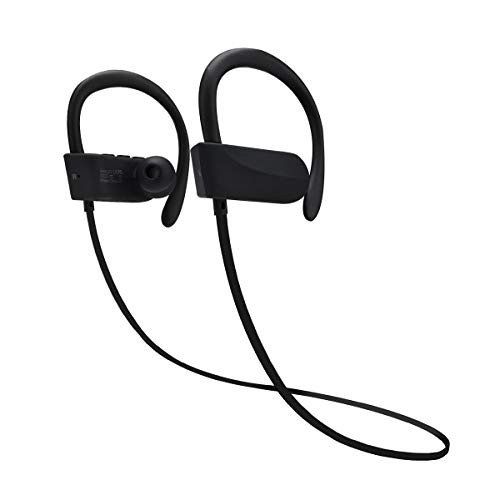 aloutte Bluetooth Headphones,Wireless Earbuds Sport V4.1 Lightweight Ipx5 Waterproof Sweatproof in-Ear Earbuds Earphones with Mic for Running Jogging Gym Workout,Noise Cancelling Headset (Black)