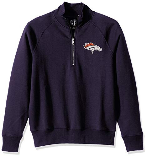 OTS NFL Los Angeles Chargers Women's Fleece 1/4-Zip Foil Pullover, Logo, Small