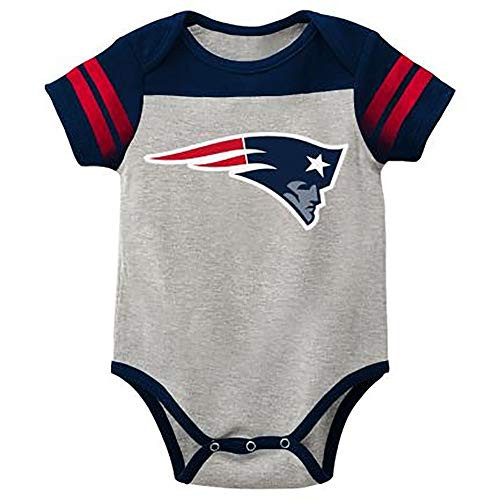 Outerstuff NFL Newborn Infants Little Blocker Creeper Bodysuit Onsie (24 Months, New England Patriots)