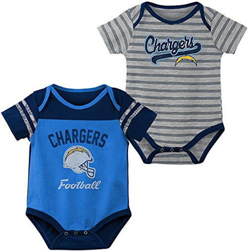 Outerstuff NFL Newborn Infant Dual Action 2 Piece Creeper Bodysuit Set (24 Months, Los Angeles Chargers) Outerstuff NFL Newborn Infant Dual Action 2 Piece Creeper Bodysuit Set (24 Months, Los Angeles Chargers)