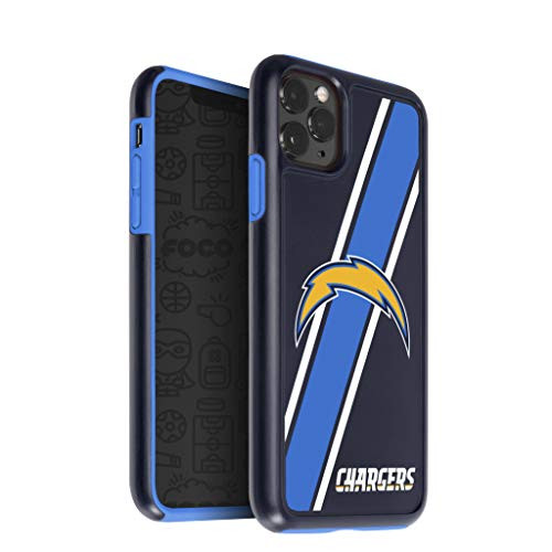 FOCO NFL San Diego Chargers Unisex iPhone 11 Pro 5.8 Inch Screen Only Dual Hybrid Impact Licensed Case, Team Color, One Size