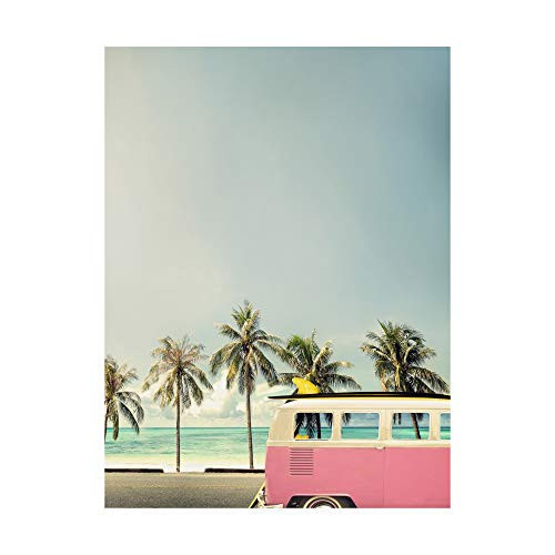 Trademark Fine Art IC01252-C1824GG Surf Bus Pink Design Fabrikken, 18x24, Multiple