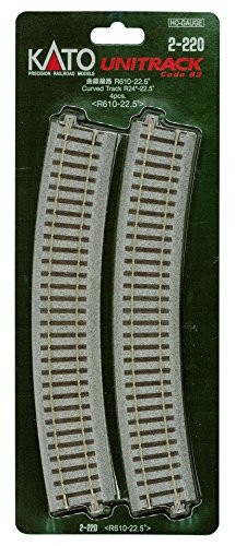 Kato 2-220 HO Unitrack 24 radius curve 4 pieces