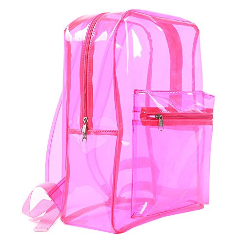 Clear Backpack Stadium Approved Heavy Duty School Bag Transparent PVC See Through Student Bookbag Outdoor Backpacks