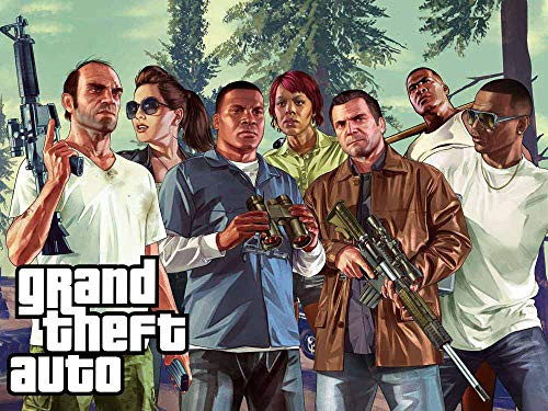 GTA Grand Theft Auto 5 Backdrop Poster Video Game Party Photo Studio Background Props Gaming Boy Game On Birthday Party Decorations Banner