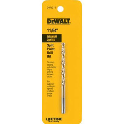 DEWALT DW1311 11/64-Inch Titanium Split Point Twist Drill Bit