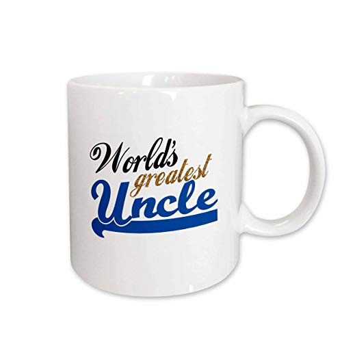 3dRose Worlds Greatest Uncle Mug, 15 oz, Ceramic