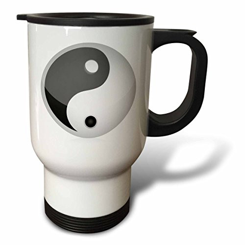 3dRose tm_101238_1 Black and White Yin and Yang Sign Travel Mug, 14-Ounce, Stainless Steel 3dRose tm_101238_1 Black and White Yin and Yang Sign Travel Mug, 14-Ounce, Stainless Steel