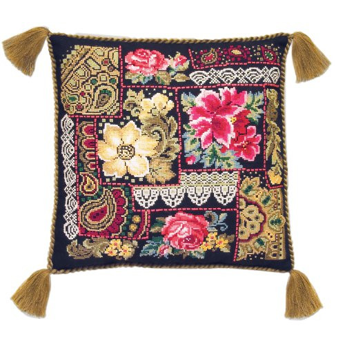RIOLIS Flowers Arrangement Cushion Counted Cross Stitch Kit-15.75"X15.75" 10 Count