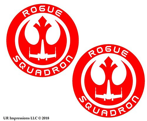 UR Impressions Red 3in. Rogue Squadron 2-Pack Decal Vinyl Sticker Graphics for Car Truck SUV Van Wall Window Laptop|RED|3 Inch|URI536