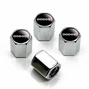 4pcs Dodge New Logo Chrome Tire Stem Valve Caps Accessories Car Products Compatible Fit For USA Auto Model Dodge