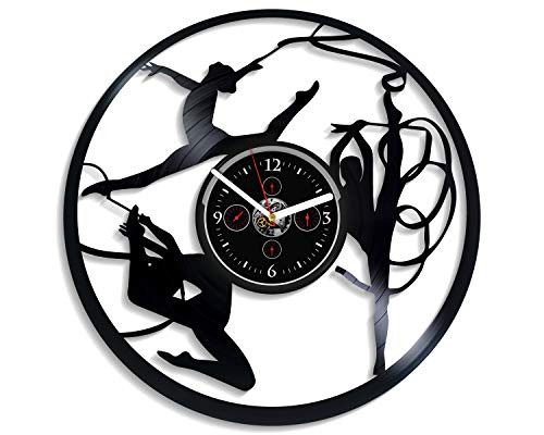 Kovides Ballerina Wall Clock Vinyl Wall Clock Vintage Vinyl Record Ballerina Art Wall Clock 12 Inch Birthday Gift Ballet Gift New Year Gift Dancing Home Decor Ballerina Exclusive Wall Clock