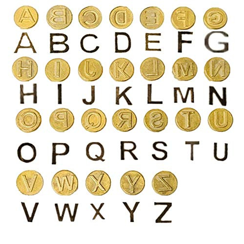 Wood Burning Tips Letters Uppercase Alphabet Branding and Personalization Set for Wood and Other Surfaces by Wooden Letters (Include 26 Letters and 6 Stencils)