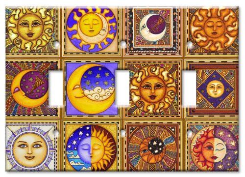 Art Plates/Triple Gang Toggle Switch Plate/Celestials - Image by Dan Morris Art Plates/Triple Gang Toggle Switch Plate/Celestials - Image by Dan Morris