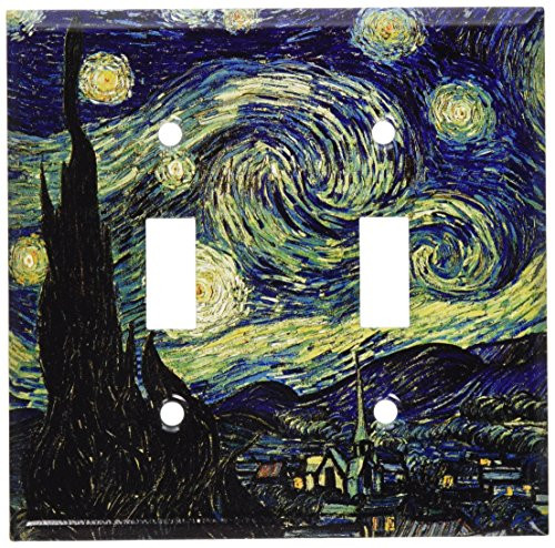 Art Plates - Van Gogh: Starry Night Switch Plate - Double Toggle Art Plates - Van Gogh: Starry Night Switch Plate - Double Toggle
