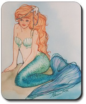 Mermaid - Art Plates Brand Mouse Pad