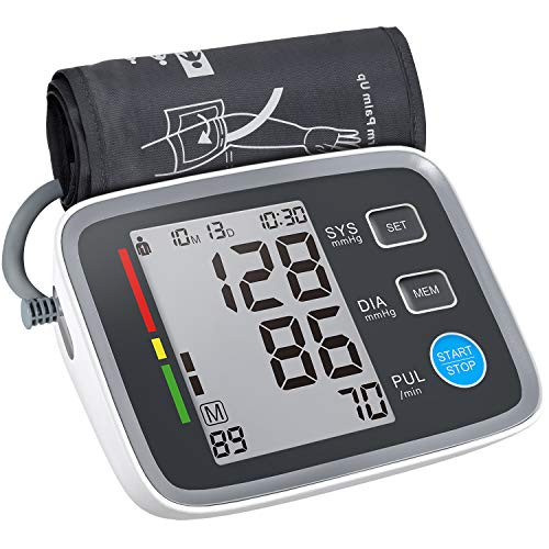 ALPHAGOMED Blood Pressure Monitor Cuff Upper Arm, Automatic bp Cuff with Large Cuff, high Blood Pressure Machine, Accurate Digital Sphygmomanometer for Home Use, 2 User, LCD Display, 4AA Battery ALPHAGOMED Blood Pressure Monitor Cuff Upper Arm, Automatic bp Cuff with Large Cuff, high Blood Pressure Machine, Accurate Digital Sphygmomanometer for Home Use, 2 User, LCD Display, 4AA Battery