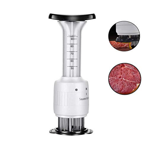 Shebaking Meat Tenderizer Tool with Stainless Steel Needles Flavor Marinade Meat Injector Syringe for Steak Turkey Pork Chicken