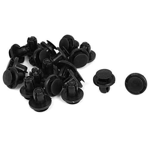 uxcell 17mm Head Dia Plastic Car Bumper Splash Guard Push Clips Rivets 20pcs