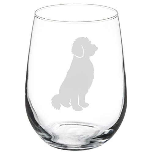 Wine Glass Goblet Goldendoodle (17 oz Stemless)
