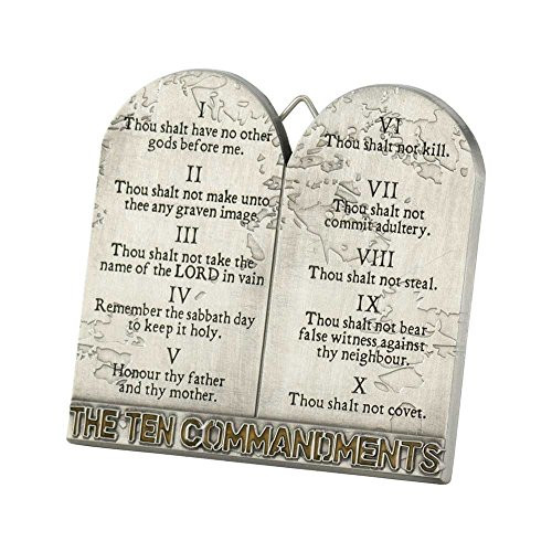Dicksons The Ten Commandments Tablets 3 Inch Metal Easelback Wall Cross Sign