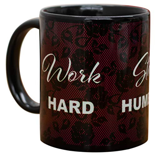 Work Hard Stay Humble and Be Kind Black 11 Oz Ceramic Stoneware Coffee Mug Work Hard Stay Humble and Be Kind Black 11 Oz Ceramic Stoneware Coffee Mug