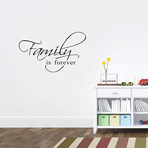 Family Wall Decals Stickers Family is Forever Vinyl Wall Decal Lettering for Living Room